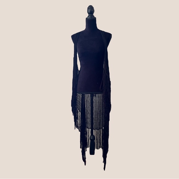SOLD - Fringe Free People Knit Coverup - Picture 1 of 7